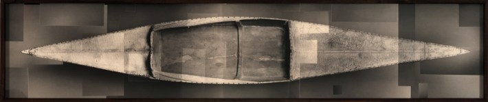 Boat, 2013. Sepia toned silver gelatin photographs mounted on 100% cotton rag board, Edition of 3. 18 1/2 x 93 1/2 inches.
