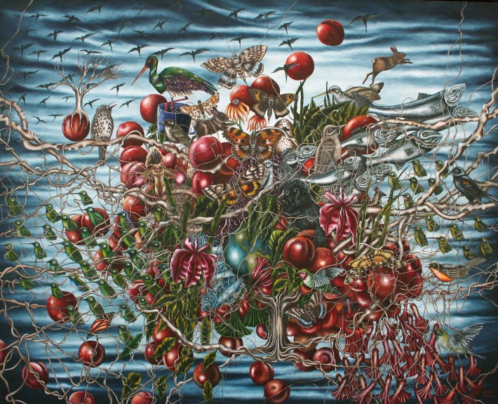 World View, 2010, Oil on Belgian linen, 34 x 42 inches, 35 1/4 x 43 1/4 inches (framed)