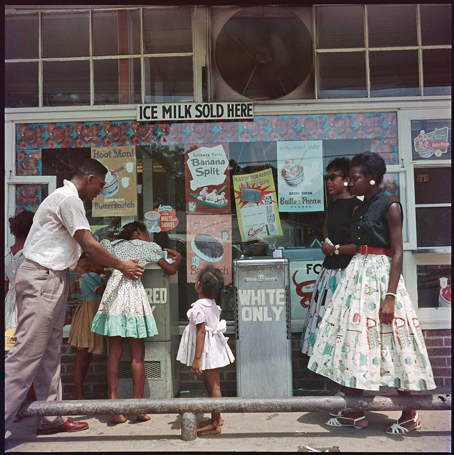 At Segregated Drinking Fountain, Mobile, Alabama, 1956, 2013. Archival pigment print. 28 x 28 inches. © The Gordon Parks Foundation