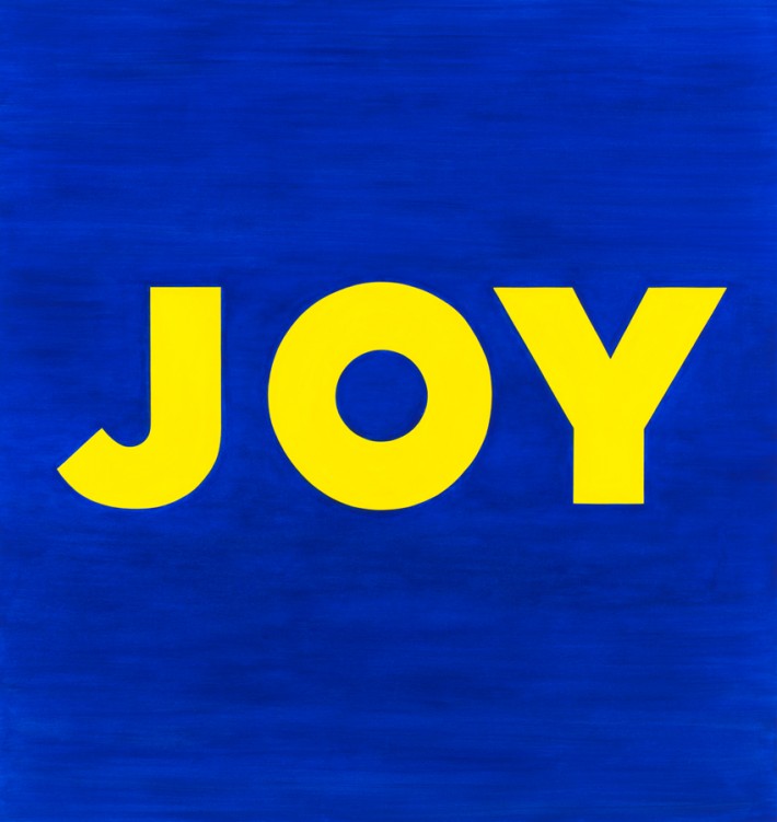 Deborah Kass, JOY, 2013, Acrylic on canvas, 71 x 67 inches