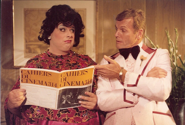 Divine, Mr. Waters’s longtime collaborator, with Tab Hunter in “Polyester” (1981). Credit Larry Dean/New Line Cinema