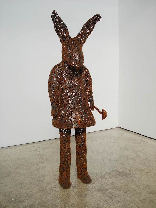 John McEwen’s “Rabbit With Ladle,” 2013, at Olga Korper Gallery, Courtesy CONTEXT