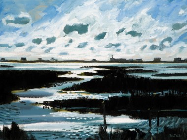 Salt Marsh, 2014. Oil on canvas, 18 x 24 inches.