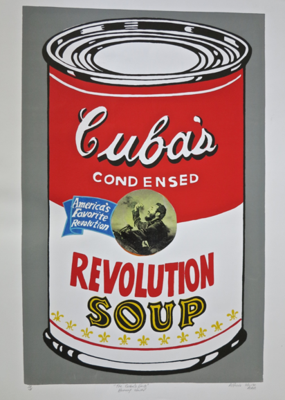 Alfredo Manzo Cedeño, The Cuba's Soup, Homage Warhol, Revolution (2003). Courtesy of MLA Gallery.