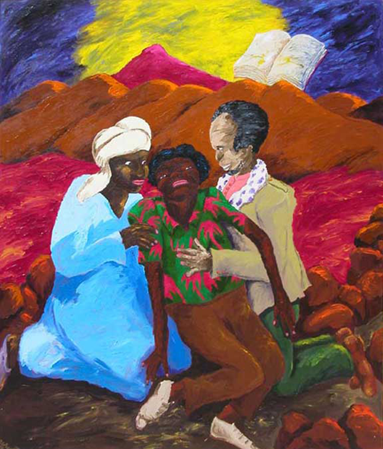 Robert Colescott - An American Rescued in the Desert by the Mahdi and Emperor Salessi