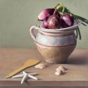Still Life with Purple Onions and Shells