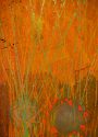 Burnt Orange Ikebana Painting on Canvas