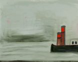 Boat in the Hudson River Fog
